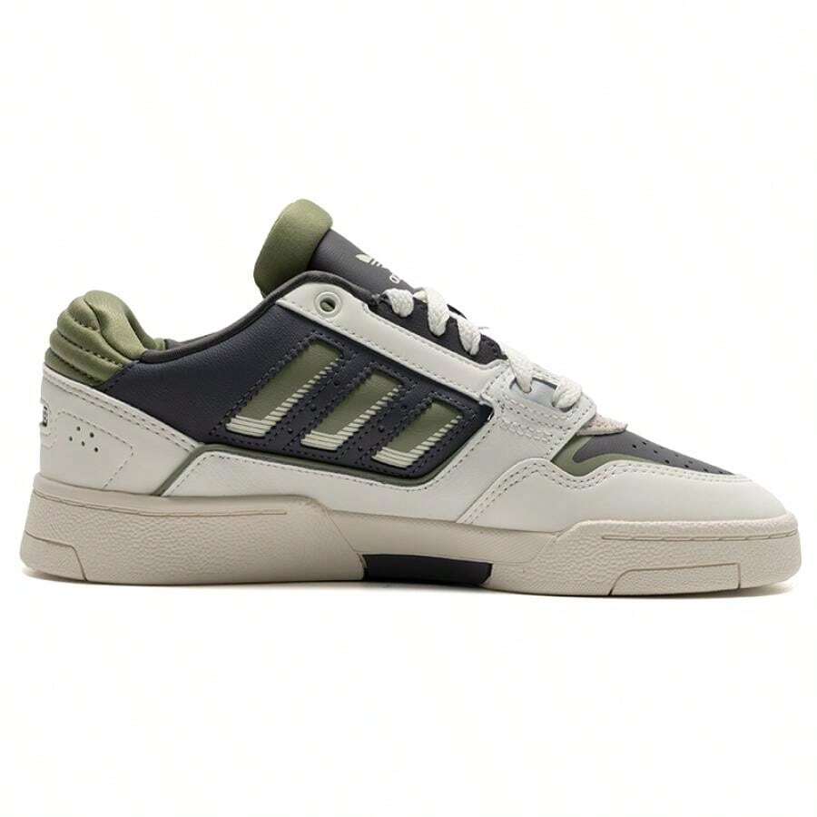 Adidas Originals Drop Step Low 2.0 Casual Comfortable Sneakers, Lightweight Travel Shoes JP9209, - Hanyu White/Dark Silver Metal/Dark Green - View 1