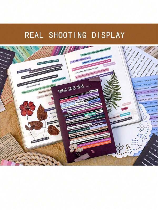 60 Sheets Vintage Lettering Sticky Notes Diary Scrapbook DIY Memo Pad