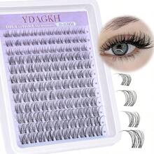 Anime Lash Clusters With Spikes Manga Eyelash Clusters Band Spiky Clusters Eyelash Extensions Natural Cluster Lashes Wispy 10 - 16mm Lash Extension Band Individual Lashes 120Pcs - Ban nhạc vô hình - Xem 7
