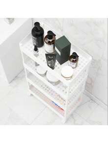 YUQING.FC. Carrito de almacenamiento multiusos para cocina cuatro niveles organizador auxiliar hogar resistente diseño moderno gran capacidad práctico fácil mover almacenamiento vertical cocina decoración - Blanco - Ver 5