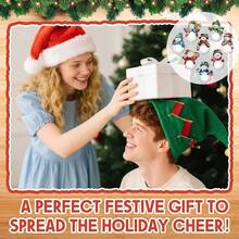 Yalikop 16 Pcs Photo Frame Ornaments - Wooden Picture Frame Tree Decoration - Xmas Keepsakes Party Decorations, Winter Holiday Gifts (Light Ball)2687