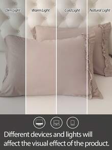 1 Stück 100% Polyester Spitze einfarbiger Kissenbezug (Kissenfüllung nicht enthalten), geeignet für Schlafzimmerdekoration, Hochzeit, romantischen, Boho-Stil