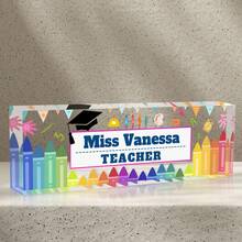 Customized Teacher Pencil Sign41styles, Teacher Gifts, Teacher Appreciation Gift, Teacher Desk Name Plate, Personalized Gift For Teacher, Teacher Name Sign,[Custom Acrylic Desk Nameplate] High Gloss Custom Acrylic Desk Nameplate - Multicolor - View 21