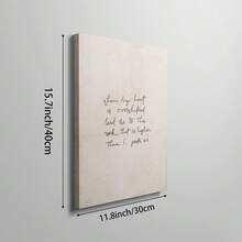 1pc Psalm 61:2 Modern Christian Canvas Art, Bible Verse Poster, Minimalist Style, Suitable For Living Room, Bedroom, Dorm, Office Decor, Gift For Her, Frameless Or Framed Option