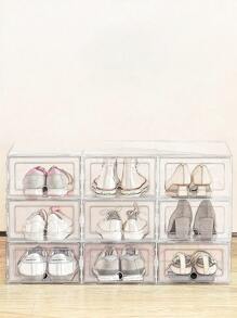 6 piezas/Set, 12 piezas/Set Cajas de zapatos transparentes, contenedores de almacenamiento de zapatos apilables, organizadores de zapatos para armario, cajas de zapatos duraderas con puertas transparentes, cajones de zapatos de plástico reforzados, cajas de zapatos de plástico apilables, organizadores de almacenamiento de zapatos, cajas de almacenamiento de zapatillas.