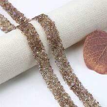 Dây viền đính đá nhựa tự dính nhiều màu, dài 1 thước Anh, dùng để trang trí quần áo/túi xách/giày dép, đồ dùng thủ công tự làm. - Nhiều màu - Xem 25