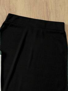 女式优雅复古风格撞色边无袖上衣和长裙两件套，春夏 - 白色和黑色 - 查看 3