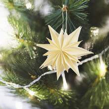 3 Stück Weihnachtsbaum Stern Ornamente, Weihnachtsdekoration Zubehör, Papier Stern Ornamente, geeignet für Weihnachtsbaum Dekoration und Heim Dekoration. Weihnachtsdekoration Raumdekoration Winter