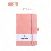 1pc A7 Lace-Up Notebook, A5 Skin-Feel Leather Student Diary Notebook, A6 Student Memo Daily Planner