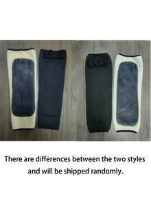 1pc Long Fleece Knee Pads, Warm Thermal Knee Protector With Thick Lining, Autumn/Winter - Multicolor - View 8