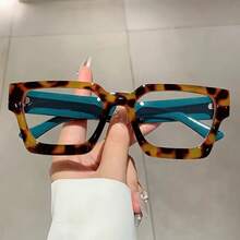 1 Piece Unisex Square Frame Non-Prescription Glasses Minimalist Comfort-Fit Daily Office Travel Party Accessory Mother's Day 2026 Best Mom Gift For Mom Mum Gift Gift For Grandma Sentimental Heartfelt Unique Surprise Gift - Beo - Xem 5