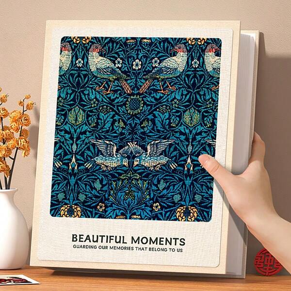 6-Inch Photo Album Holds 200 Photos, Minimalist Scrapbook With Insertable Pages, Family Album & Couples Memories, Suitable For Home, Couples, And Events. Perfect Gift For Easter, Halloween, And Thanksgiving.