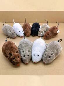 Wind-Up Spring Plush Toy, Realistic Fake Mouse Can Run, Random Colors Of Cats&Dogs Pets Toys