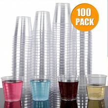 100PC Transparent Plastic Small Cup, 1 Ounce, Disposable Hard Cup Mini Cup, An Excellent Container For Tasting Jelly Pudding With Sauce Samples, Suitable For Vodka, Whisky And Tequila Mini Plastic Containers, For Tasting Sauces And - trong suốt - Xem 9
