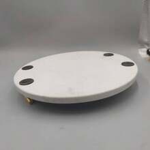 1 Peça Bandeja de Material de Mármore Natural + Alça de Latão, Essencial para Banheiro, Armazenamento/Suporte para Foto de Banheiro, Armazenamento Requintado, Eleva Instantaneamente o Estilo, Estética de Alta Qualidade, Itens Essenciais de Armazenamento para Banheiro!!!