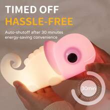 1 قطعة ضوء ليلي صغير لطيف من السيليكون متغير اللون كالحرباء، 7 ألوان، اضغط لتغيير اللون، ديكور غرفة النوم، إضاءة لطيفة، قابل للتعتيم، محمول، قابل للشحن، مناسب لعيد الميلاد وعيد الهالوين والحفلات والهدايا