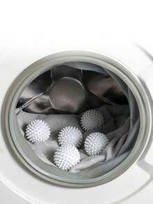 6 bolas esponjosas para la colada - Eliminador de pelo de mascotas, absorción y eliminación de pelo de la ropa, bolas de limpieza para lavadora - Mejora tu experiencia de lavado Accesorios para lavadora: Bolas de lavado reutilizables, bolas de lavado para lavadora, bolas para lavadora-secadora, bolas suavizantes de tela para lavadora-secadora