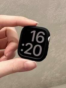 38/40/41/42/44/45/46/49毫米软硅胶镂空保护壳，兼容 Series Ultra/SE/11/10/9/8/7/6/5/4/3/2/1，黑色 - 鏤空黑色(無手錶) - 查看 2