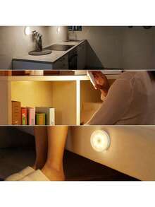 6pcs Wireless Wall Lights With LED Motion Sensor, Rechargeable Night Lights With Auto On/Off, Suitable For Kitchen, Bedroom, Living Room, Hallway, Bathroom, Room Decor