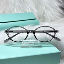 Retro Classic Acetate Nylon Unisex Oval Glasses – Super Light And Stylish - cinza - 查看 1
