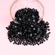 2毫米-6毫米树脂水钻，彩色，非热熔，平底，胶粘式，美甲宝石，闪亮水钻，果冻珠，适用于美甲、马克杯、瓶子、水杯、手机、化妆DIY配件、美甲用品 - 黑色 - 查看 13