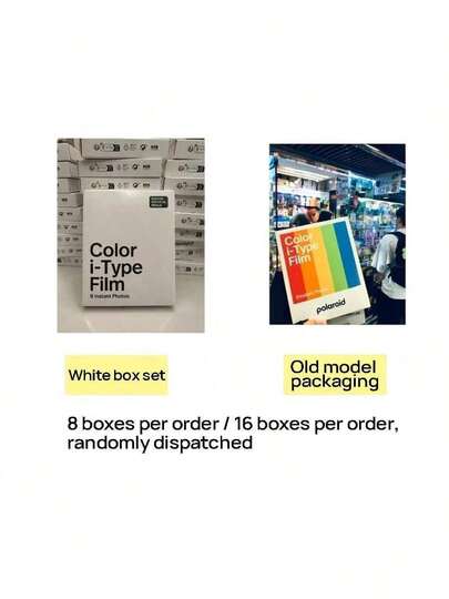  I-Type Retro Polaroid Film With Stable, Nostalgic Imaging And Cinematic Tones For Instant Photography. Color I-Type Film (White Frame)