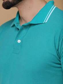 Camisa POLO GOLA LISTA masculina tecido algudão piquet