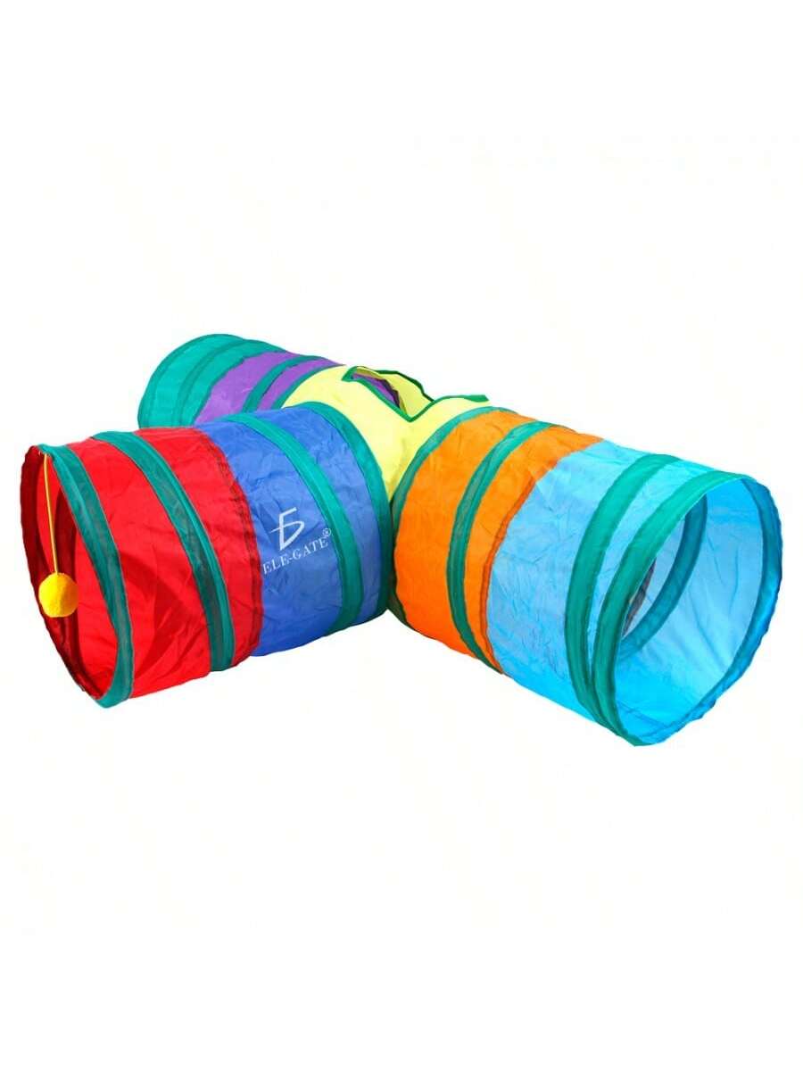 Túnel para gatos en forma de T con tres salidas