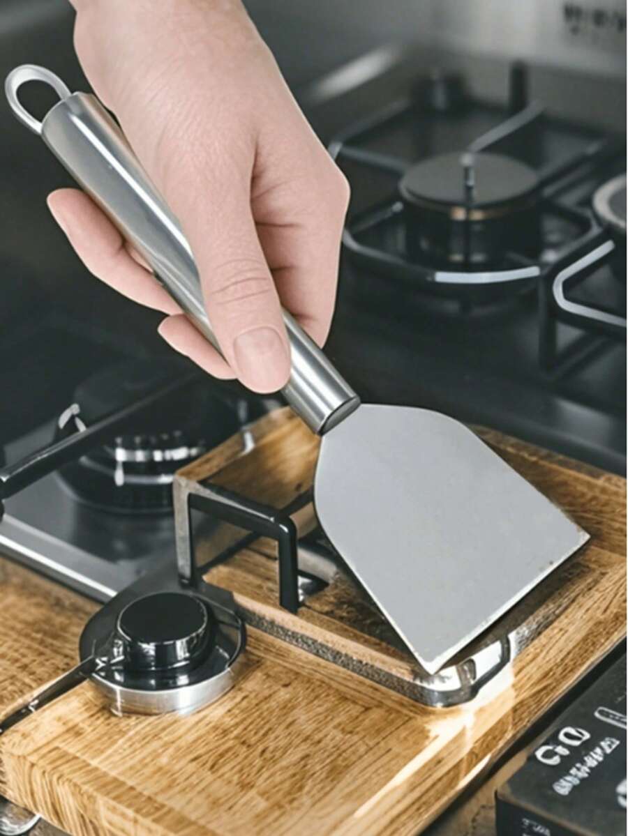 1 件装不锈钢清洁刮刀 - 多功能金属实用铲，适用于厨房、浴室、家居 - 无需用电，经久耐用，节省空间设计 - 彩色 - 查看 1