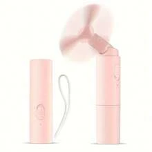 Quạt mini cầm tay gấp gọn di động, sạc USB, điều chỉnh 2 tốc độ, quạt cá nhân cầm tay gấp gọn làm mát lông mi, quạt cầm tay di động dùng ngoài trời mùa hè, phù hợp cho nữ, du lịch, cắm trại và làm mát ngoài trời, dung lượng pin 800mAh - Cầm tay - Xem 3