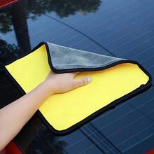2/5 Paquet de lingettes de nettoyage pour voiture en microfibre et polaire de corail - Ultra-douces, séchage rapide, réutilisables, conviennent pour le détail automobile, l'entretien marin, les plans de travail de cuisine, les surfaces de salle de bain, les soins des animaux de compagnie et le nettoyage des fenêtres | Chiffon de nettoyage polyvalent - Multicolore - Voir 2