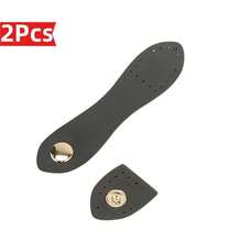 2/6/8Pcs Adjustable Snap Purse Locks - Faux Leather Sew-On Closures With Assorted Color Buttons For Handbags & Clutches