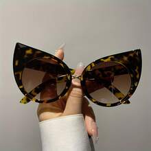 New Retro Classic Cat Eye Frame Ladies Men Old Sense Personality  Fashion Casual Glasses, Suitable For Party Show Daily Wear - Họa tiết da báo - Xem 13