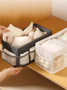 1pc Foldable Miscellaneous Storage Box, Home Desktop Multi-Layer Organizer Box, Dormitory Portable Storage Box. Storage And Organizing Boxes, Desktop Storage And Display Boxes. Convenient And Practical, Foldable Storage Bag - متعدد الألوان - مشاهدة 5