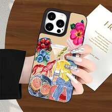 Funda para teléfono con diseño de elementos de fiesta de martini costero veraniego, compatible con iPhone 16, 15, 14 Pro Max, 13, 12, 11, XR y XS Plus. Fabricada en silicona TPU, ofrece protección contra golpes y caídas, además de una excelente sensación al tacto. Es el regalo ideal para familiares, amigos y seres queridos. - Negro - Ver 3
