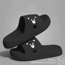 Cartoon Bear Women's Slippers, Lightweight Casual Indoor, Outdoor, Beach, Fashion Slip-On Sandals, Unisex, Summer, Comfortable, Vacation Slippers