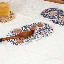 Posavasos, agarradera y mantel individual tejidos de cuerda de algodón estilo nórdico, con aislamiento térmico grueso, tejidos con hilo de algodón redondo