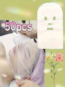 1 pieza Máscara facial suave de gasa - Alta absorción, herramienta de belleza DIY no irritante, adecuada para uso en salón y hogar, esencial para la belleza de las mujeres