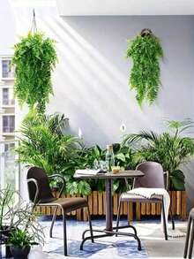 1 Bouquet Artificial Fern Decorative Flowers, Realistic Simulation DIY Flowers, UV-Resistant, Home, Garden, Table, Living Room, Wedding, Party Decoration, Spring/Summer, Valentine's Day Centerpieces Home Decor Christmas Decorations Room Decor Christmas