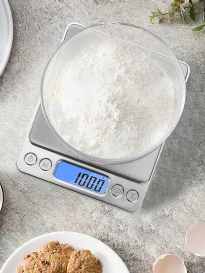 1pc 3kg-0.1g Stainless Steel Kitchen Scale Multifunctional Electronic Weight High Precision 0.01g For Food Cooking Baking