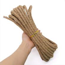 Cuerda de yute amarilla de 10 mm de grosor, 10 metros de largo, 9,5 mm de diámetro, resistente y duradera, adecuada para manualidades, postes rascadores para gatos, jardinería, decoración de estilo granja y talla grande. - Multicolor - Ver 14