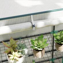 3-Tier Mini Greenhouse In White - Compact Indoor/Outdoor Plant Shelves With Cover - Default - View 7