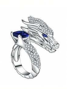 1 pieza Anillo de zirconia cúbica con encanto para mujer, regalo del Día de San Valentín, joyería para boda y aniversario