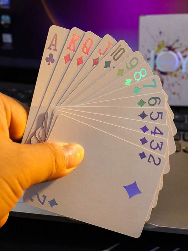 Juego de 55 cartas de juego reflectantes con láser de caliente - Adecuado para exteriores, dormitorio, hogar, regalo de Navidad, entretenimiento de fiestas. Opción imprescindible de juguetes y juegos/pasatiempos, coleccionables, regalos de Navidad, regalos de Halloween, suministros para fiestas/decoraciones para fiestas/recuerdos de fiestas/juegos de mesa/juegos deportivos y al aire libre para jóvenes/juegos de malabares para jóvenes