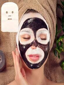 1 pieza Máscara facial suave de gasa - Alta absorción, herramienta de belleza DIY no irritante, adecuada para uso en salón y hogar, esencial para la belleza de las mujeres