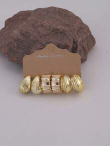 Elegant Asymmetrical Earrings, Dot Teardrop, Smooth C-Shape, Smooth Spoon, Extra Large Rhombus C, Suitable For Daily Wear And Holidays, Gift