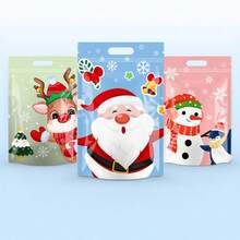 6 Stück Weihnachtsthemen Tasche, Cartoon süßer Schneemann, Weihnachtsmann, Rentier Stil Design, Snacks, Kekse, Geschenkverpackung, geeignet für Weihnachtsabend, Apfeltasche, Weihnachtsgeschenk, selbstversiegelnde Tasche (Stil Mix und Match), Weihnachten, Weihnachtsdekoration, Weihnachtspyjamas, Weihnachtsgeschenke, Weihnachtsdekoration