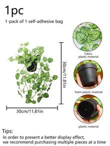 1 Stück 30CM(H) künstliche Fake Pflanze künstlicher Efeu in Topf, mit schwarzem Blumentopf, für Zuhause, Badezimmer Wandregal, Bücherregal, Innen- und Außendekoration, Valentinstag Geschenk, hervorragende Geschenkwahl