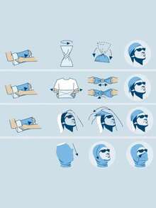 1/2/3 piezas Pasamontañas unisex liso o estampado, máscara facial transpirable, gorro absorbente del sudor, adecuado para actividades al aire libre, senderismo, esquí, uso diario, gran regalo para amigos y familiares - M - Ver 9