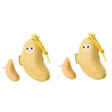 1/2 piezas - Caja para cepillo de dientes con forma de plátano - Funda reutilizable para cepillo de dientes con clip - Caja de almacenamiento de cepillo de dientes de plástico duradero - Funda protectora portátil y linda para cepillo de dientes, adecuada para viajes de negocios y uso doméstico - Adecuada para todos los cabezales de cepillo de dientes estándar - Funda protectora para cepillo de dientes en pareja (el fondo amarillo es verde, el fondo verde es amarillo)